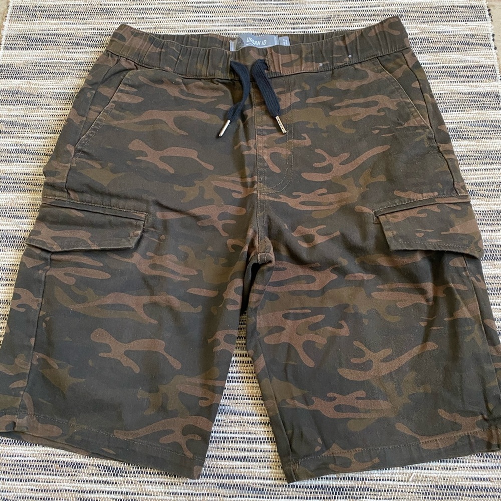 Urban ID Khaki Style Jogger Shorts Camo